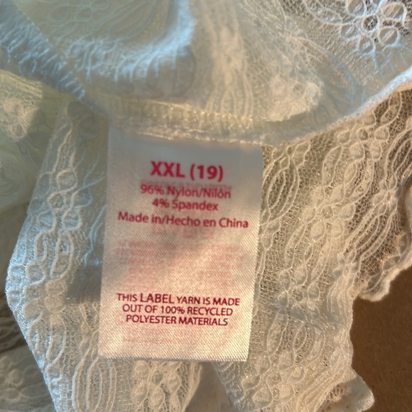 NWT No Boundaries sheer off white top with floral pattern Youth Size XXL (19) - Picture 9 of 9